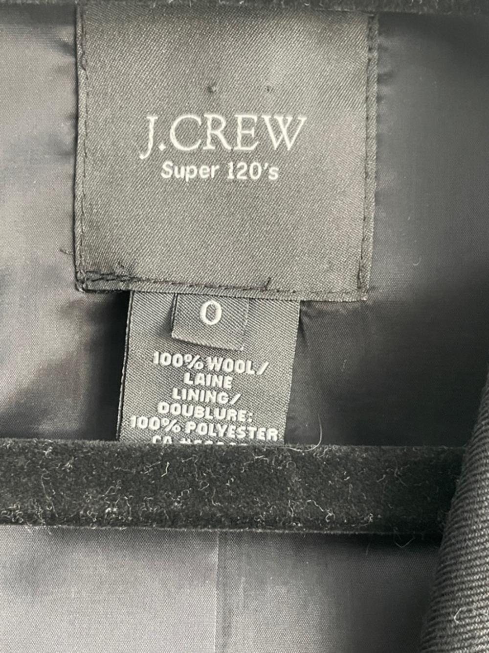 J. Crew Super 120’s Black Wool Women's Two-Button Blazer • Size 0 - Picture 2 of 13